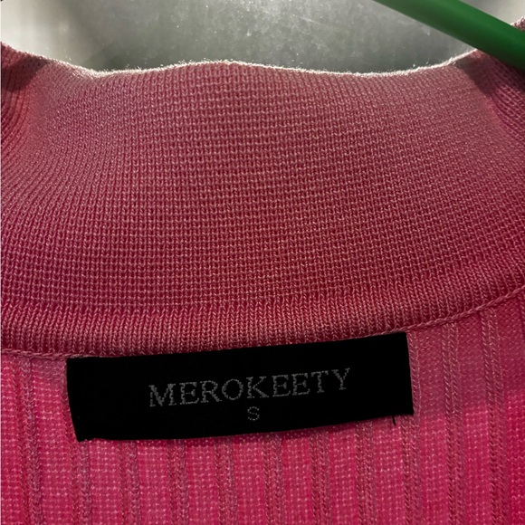 Pink Ribbed Midi Dress - Picture 4 of 8